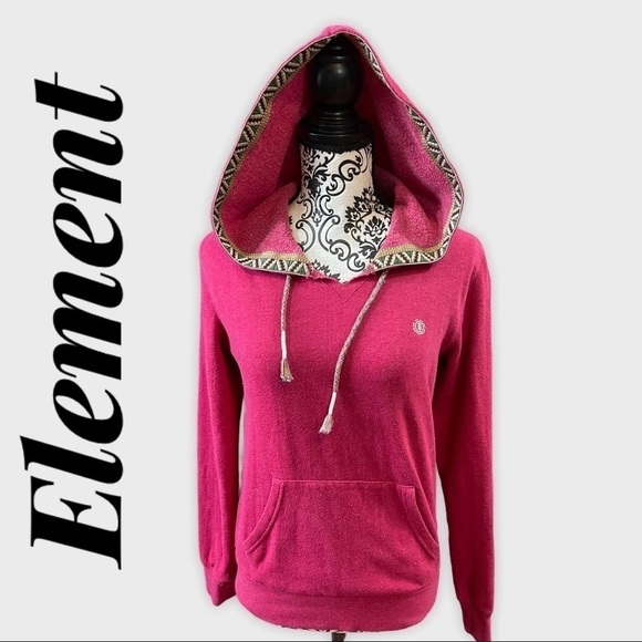 Element Light Red Boho Hooded Sweatshirt - Picture 1 of 7